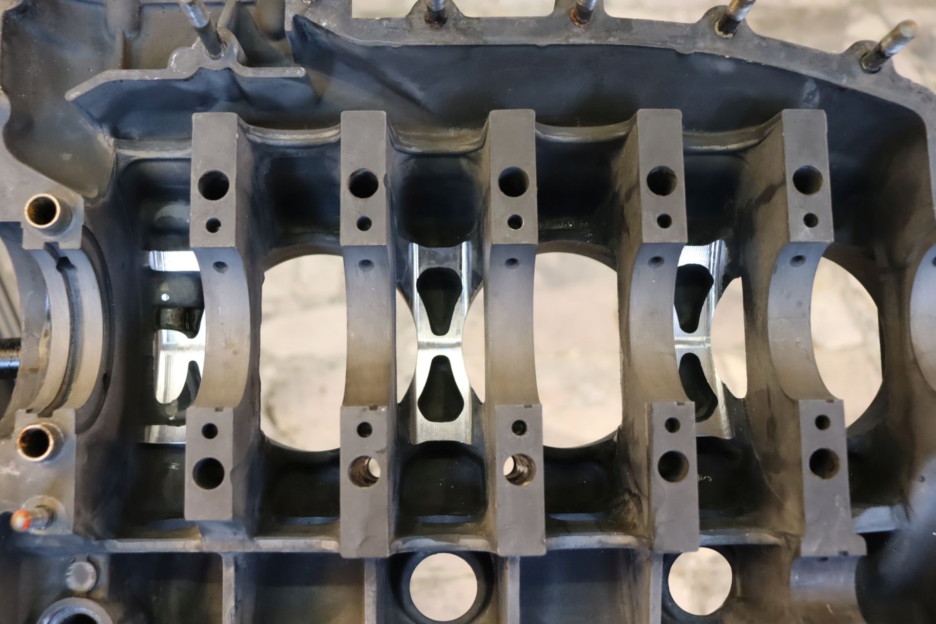 Motorgehäusebearbeitung für Freigang Kurbelwelle mit 76,4 mm Hub 901.101.912.00